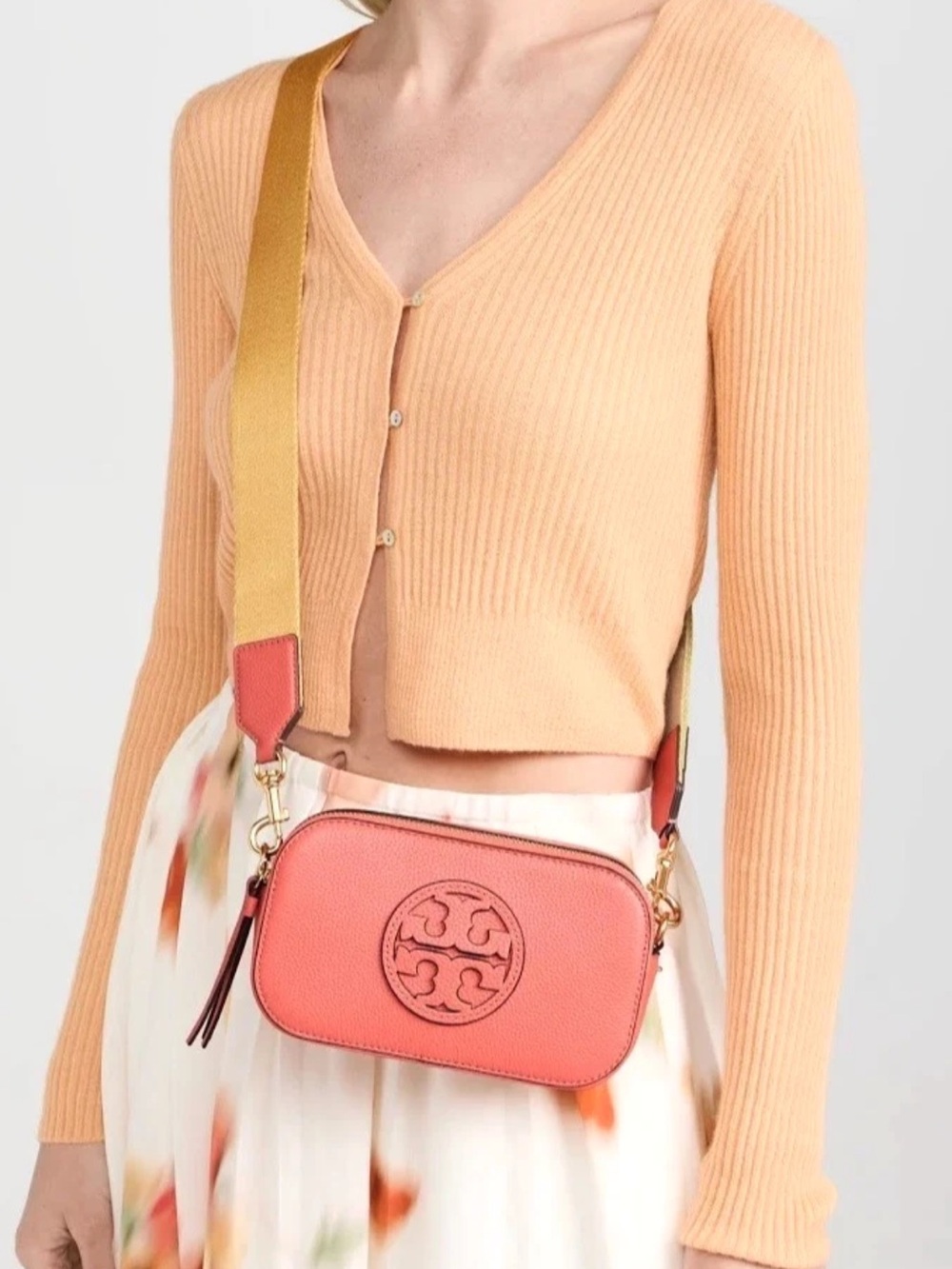 NWT Tory Burch Miller Mini Crossbody Bag | Coral Crush - Picture 2 of 14